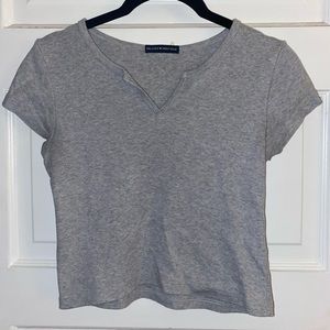 Brandy Melville Richie Short Sleeve Top in Gray